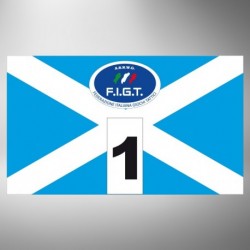 Kit fasce identificative X ciano bianco