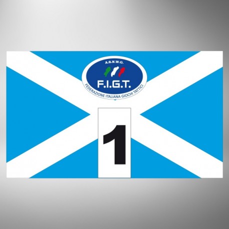 Kit fasce identificative X ciano bianco