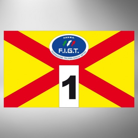 Kit fasce identificative X giallo rosso